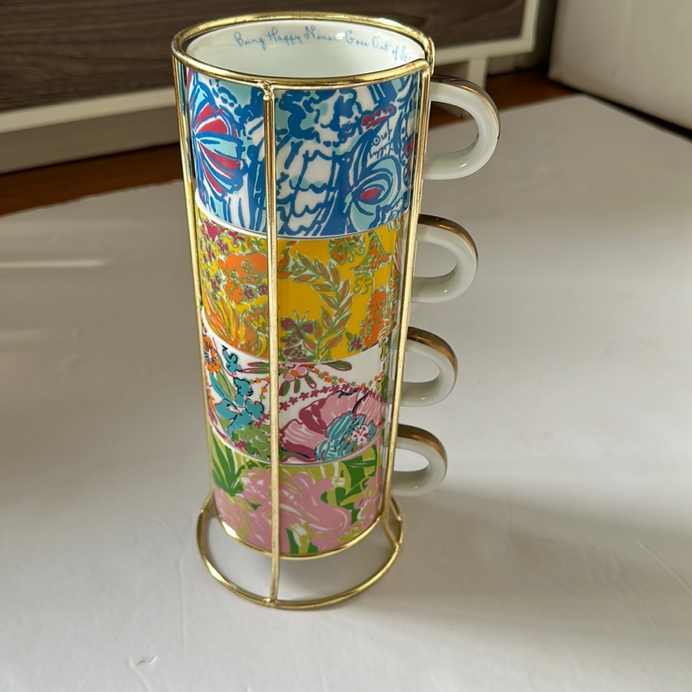 Lilly Pulitzer set of 4 mugs
